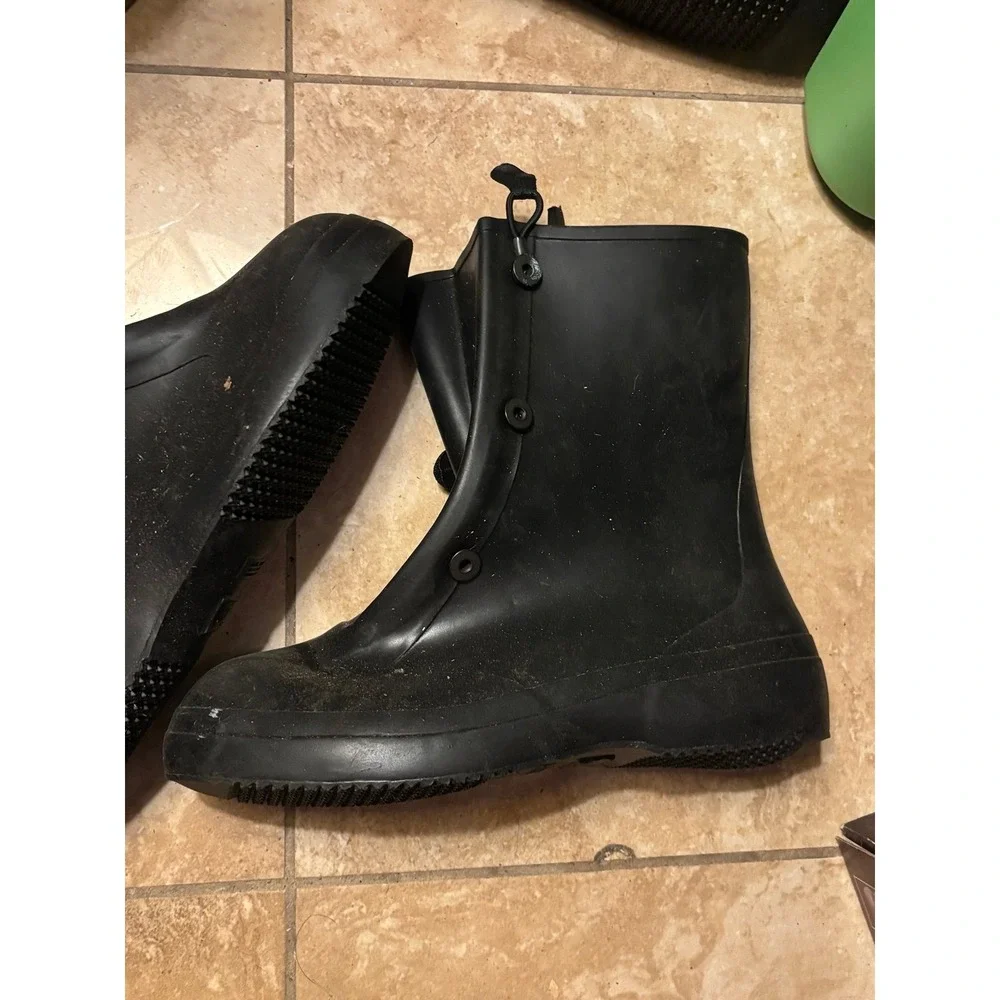 KCA Rubber Overboots Boots Mens Size 11 Black Rain Waterproof Made in USA